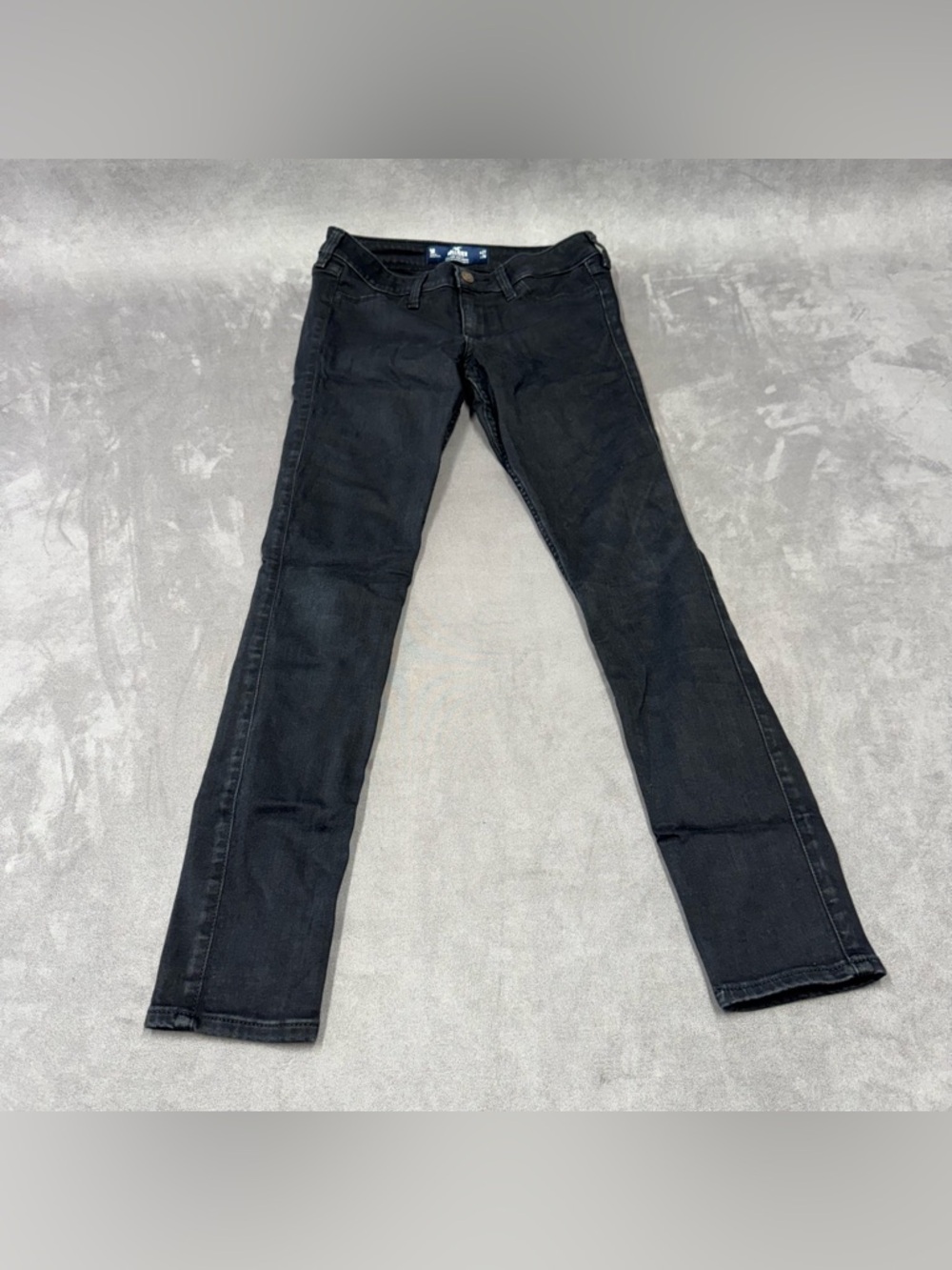 HOLLISTER Women’s Black Slim skinny Straight Jeans low rise legging 5R w27 l28